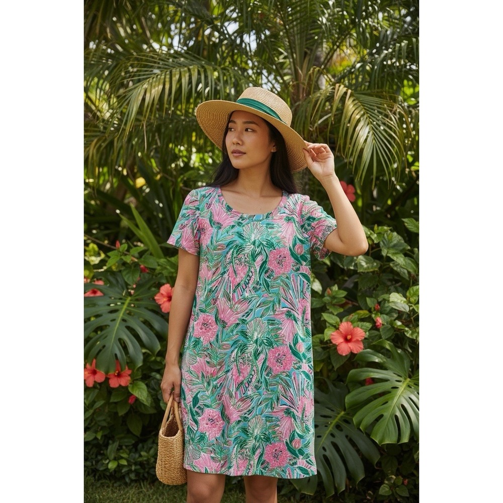 Lilly Pulitzer Belden Coming in Hot Etta Dress Size SMALL S NWOT Pink Vacation‎
